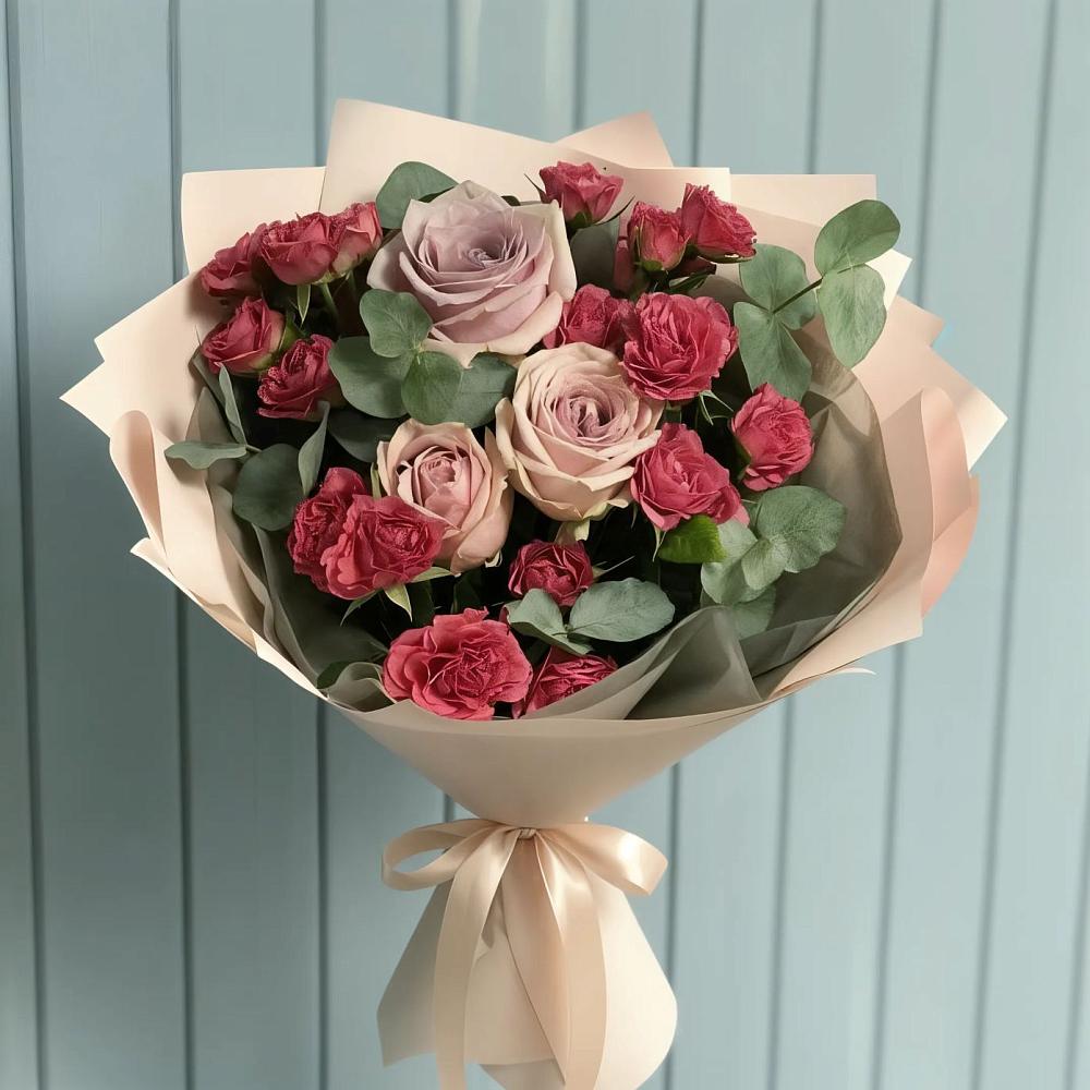 Букет цветов из: Гвоздики и Розы в Ромоданово