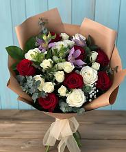 Букет цветов из:  Розы и Альстромерии в Ромоданово