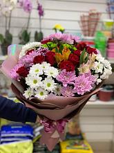 Букет цветов из:  Розы, Хризантемы и Альстромерии #REPLACE_PRED# Ромоданово