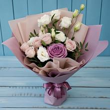 Букет цветов из:  Розы и Лизиантусы в Ромоданово