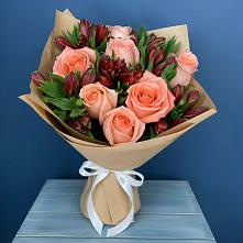 Букет цветов из:  Розы и Альстромерии в Ромоданово