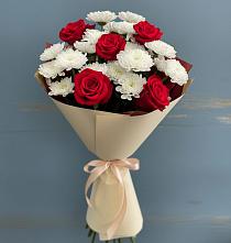 Букет цветов из:  Розы и Хризантемы в Ромоданово