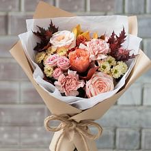 Букет цветов из:  Гвоздики, Хризантемы и Розы в Ромоданово