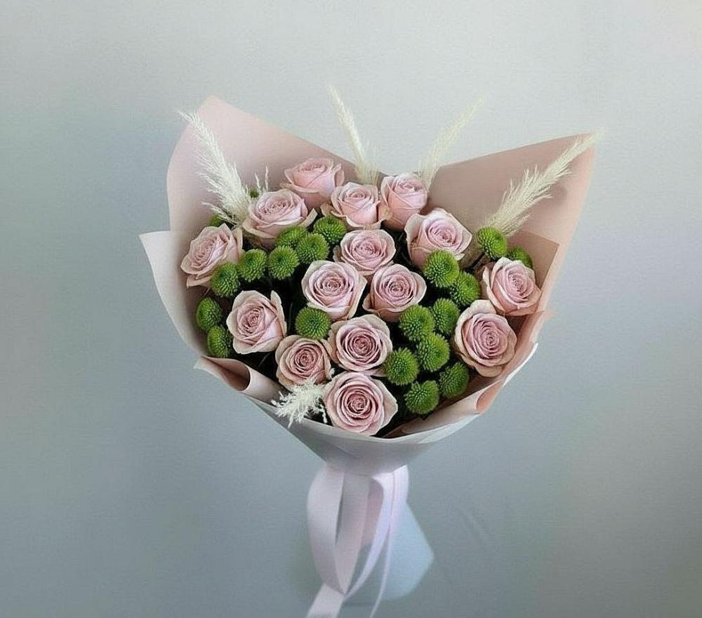 Букет цветов из: Розы и Хризантемы в Ромоданово