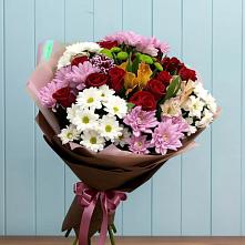 Букет цветов из:  Розы, Хризантемы и Альстромерии в Ромоданово