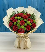 Букет цветов из:  Розы и Хризантемы в Ромоданово