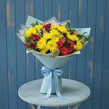 Букет цветов из:  Альстромерии и Хризантемы #REPLACE_PRED# Ромоданово