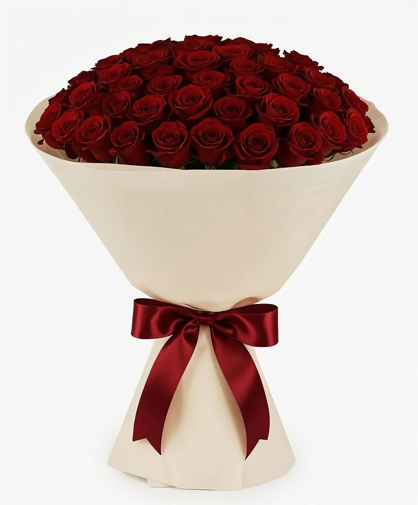 Букет 101 Бордовая роза Блэк Бакарра в Ромоданово