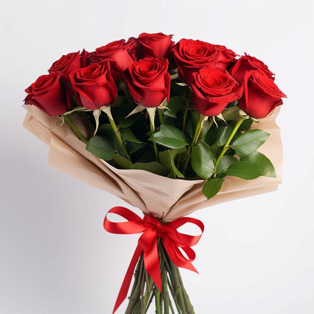 Букет 11 Красных роз Эдлесс Лав в Ромоданово